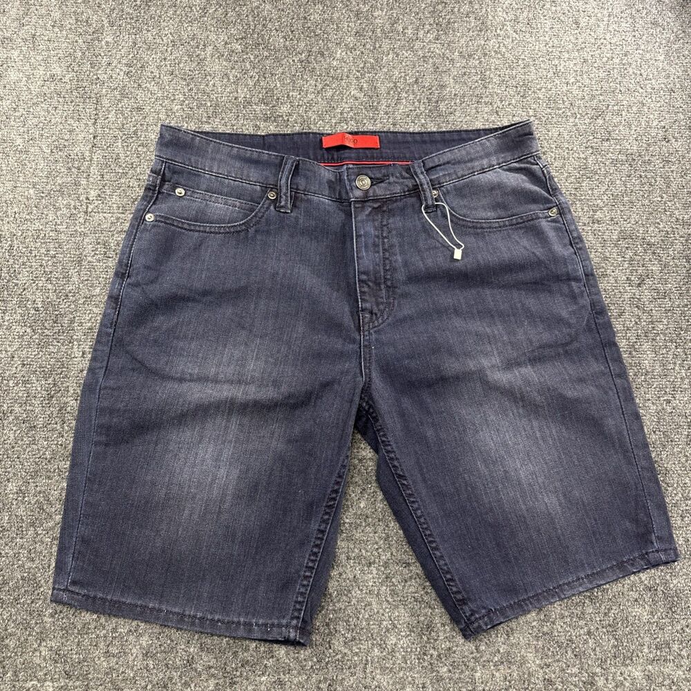 HUGO Hugo Boss Men’s Dark Wash Stretch Denim Shorts Size 34 Fits 32 Casual